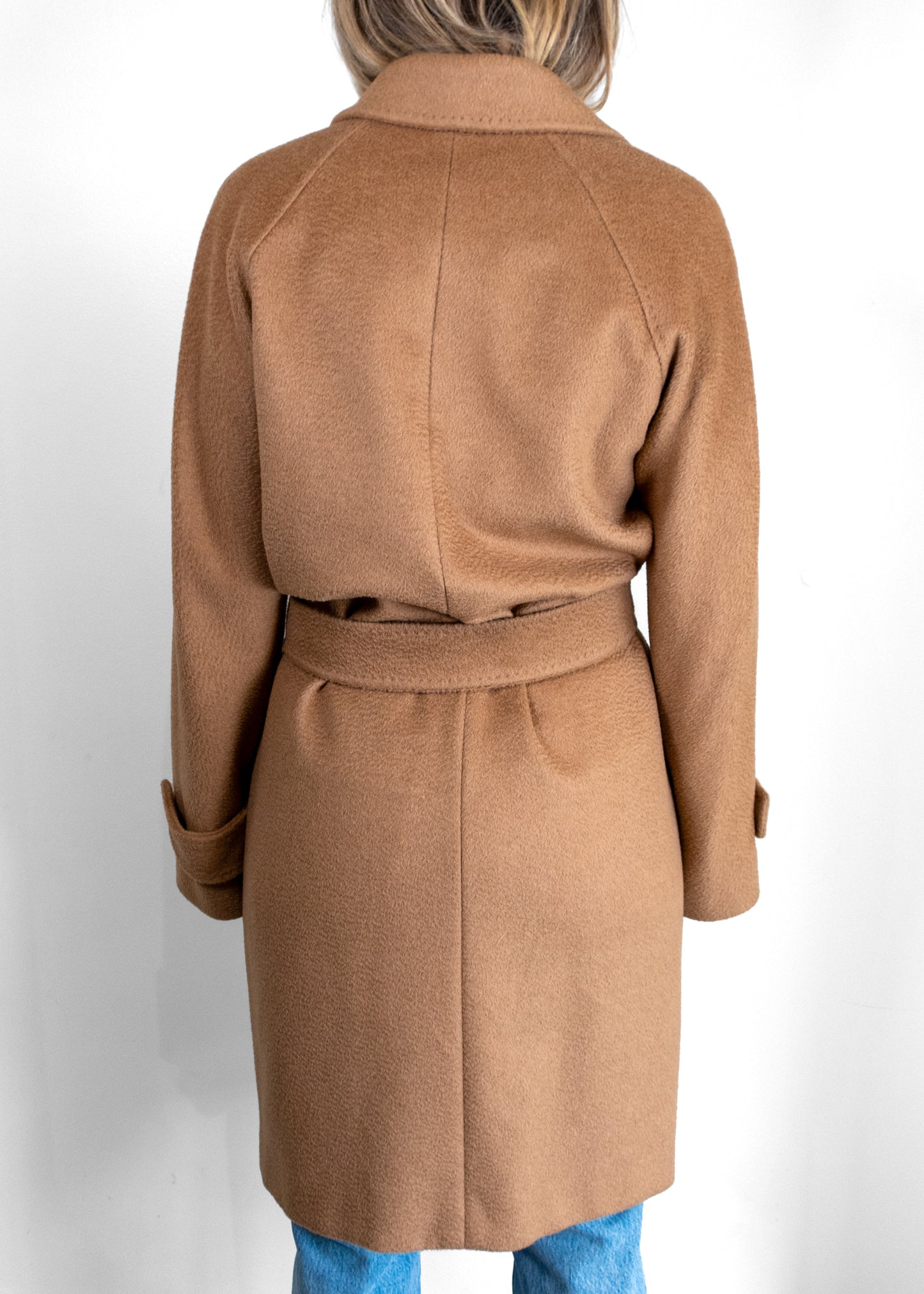 Max Mara Megaton Camel Hair Belted Jacket