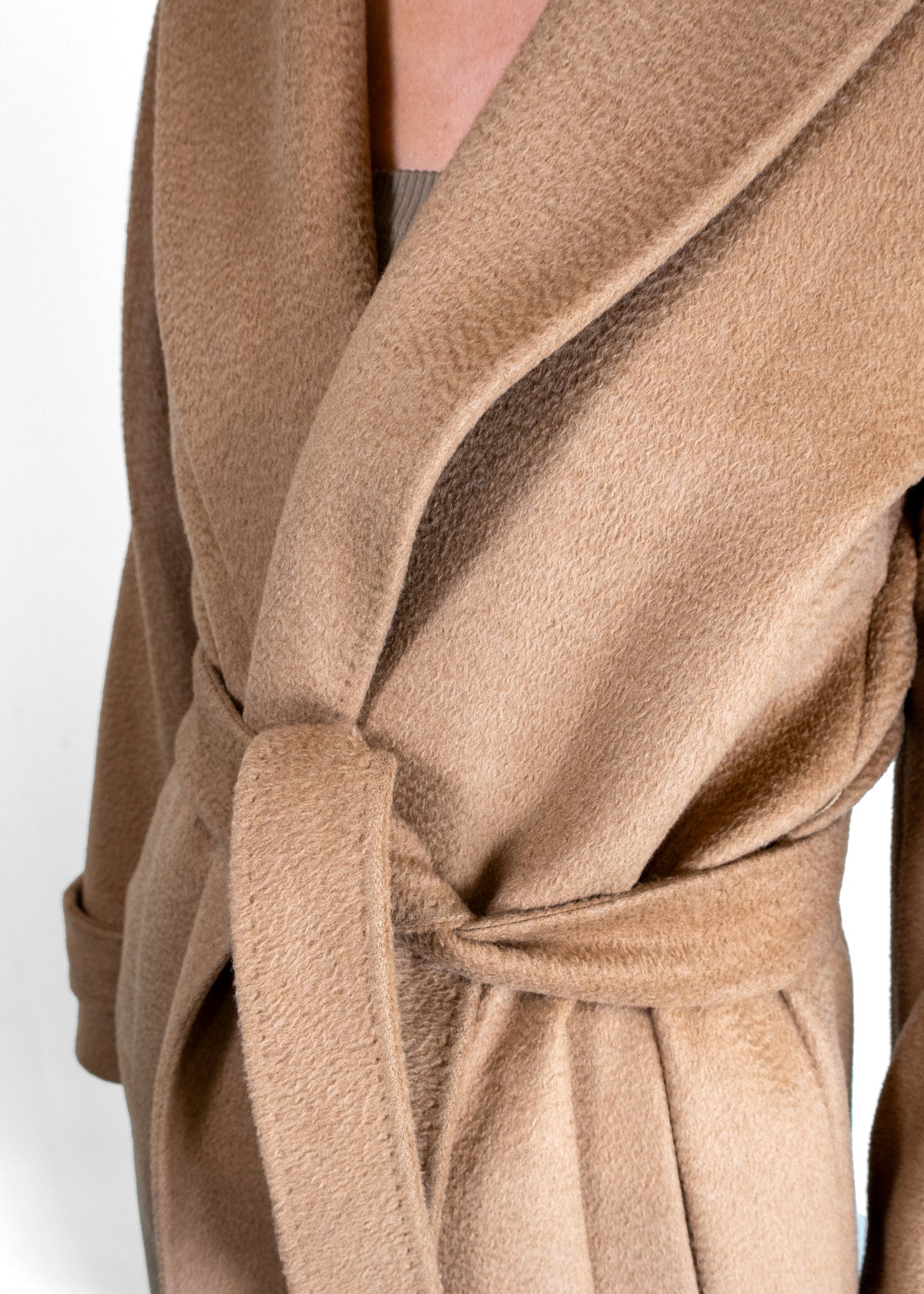 Max Mara Megaton Camel Hair Belted Jacket