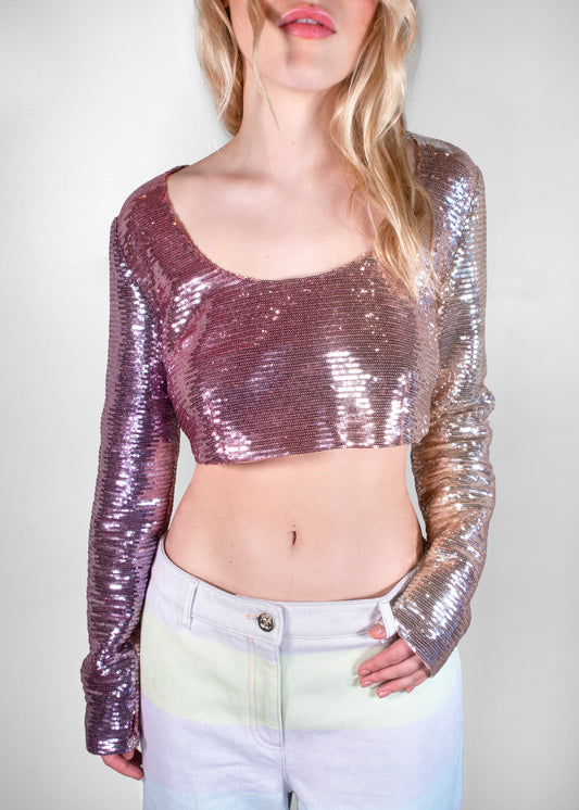 Chanel Sequin Crop Top