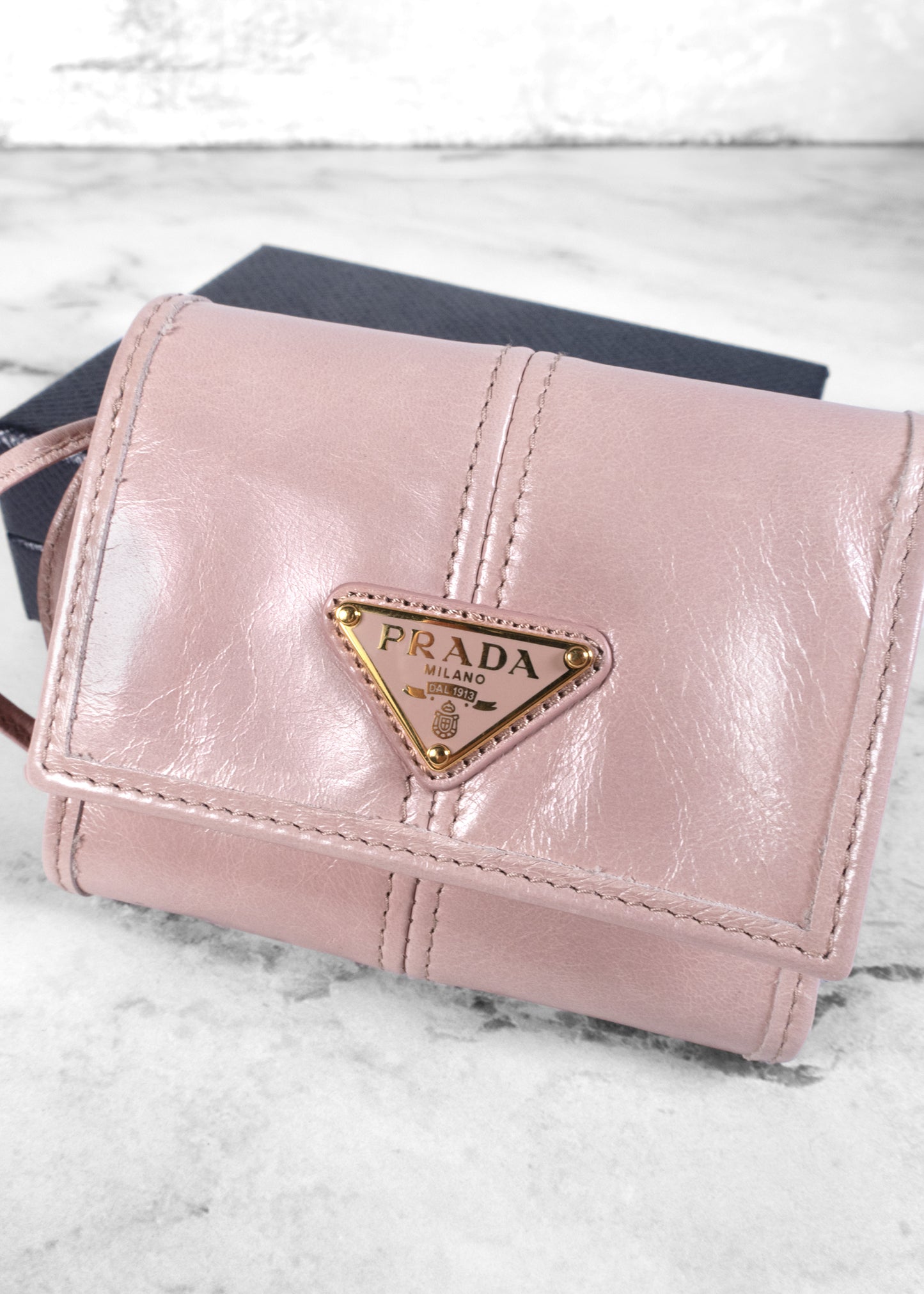 Prada Rosy Blush Small Leather Wallet