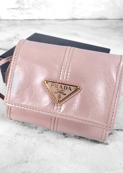 Prada Rosy Blush Small Leather Wallet