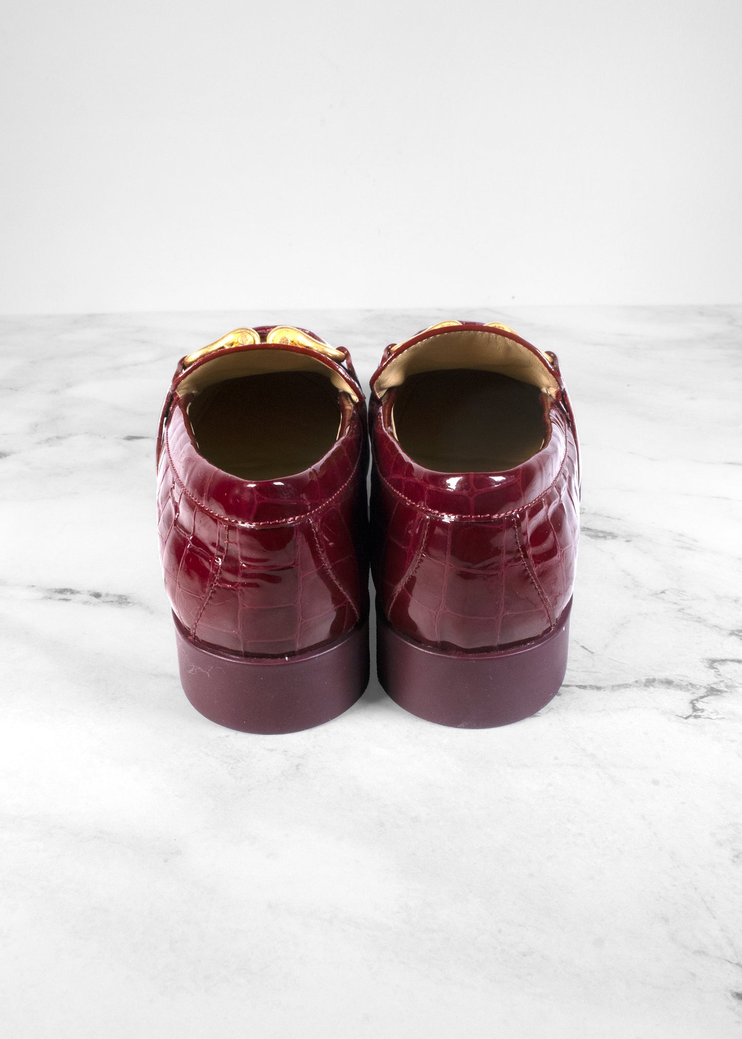 Bottega Veneta Embossed Glossy Loafers