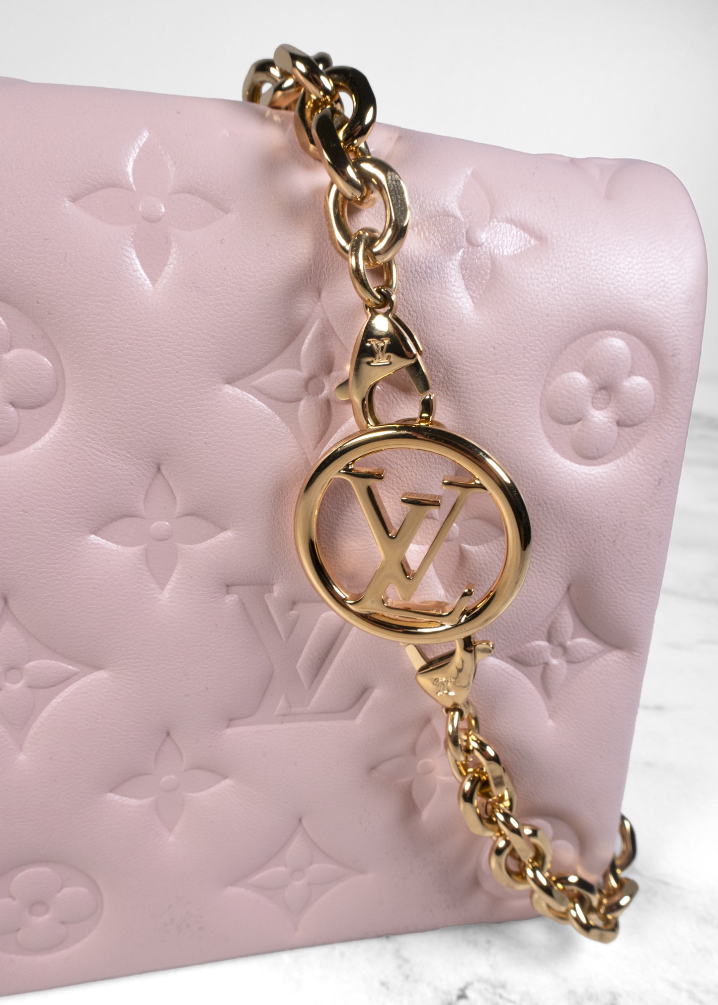 Louis Vuitton Monogram Embossed Pochette Coussin