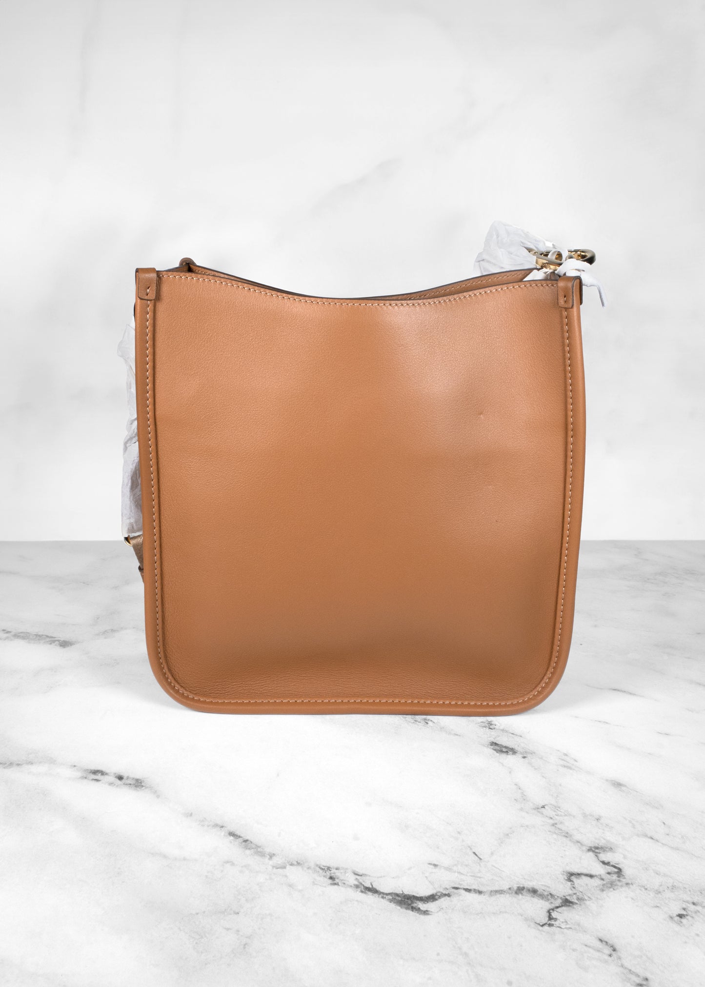 Prada Caramel Brown Calf Leather Bandoliera Bag