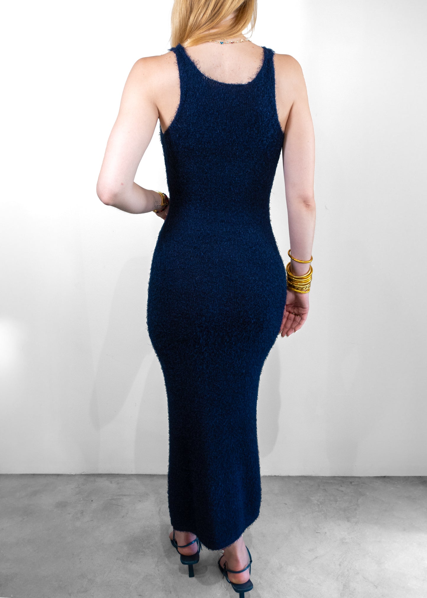 Khaite Navy Jaime Dress