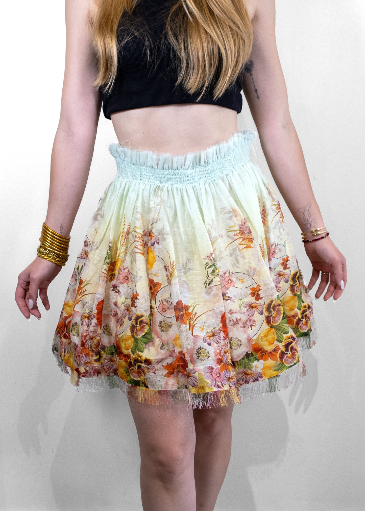 Zimmermann Wonderland Floral-print Miniskirt