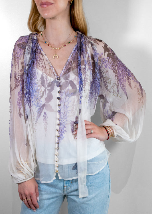 Zimmermann Silk Printed Blouse