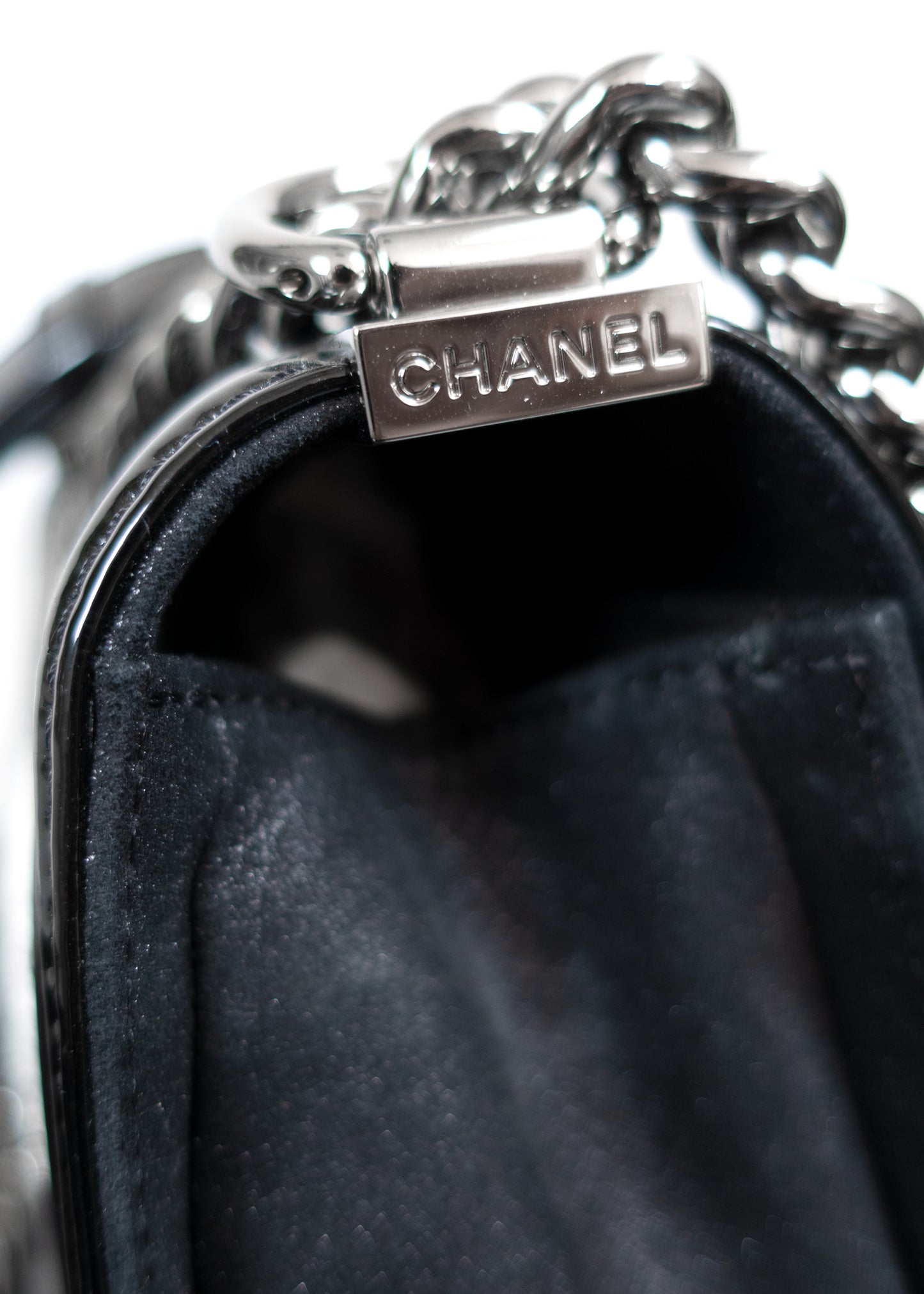 Chanel Sequin Medium Boy Flap Bag Black