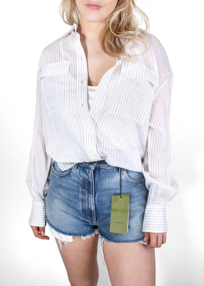 Brunello Cucinelli White Button-Down Shirt