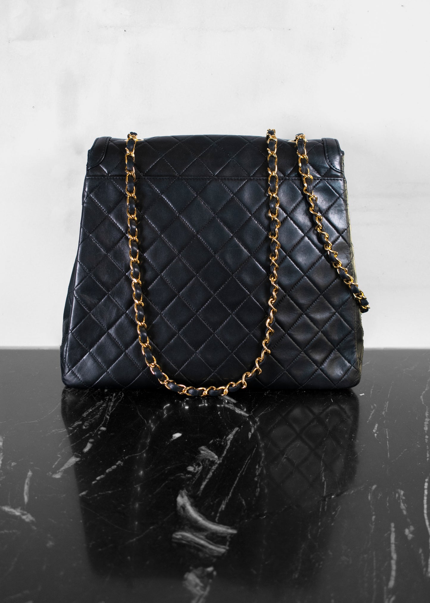 Chanel Lambskin Quilted Single Flap Black