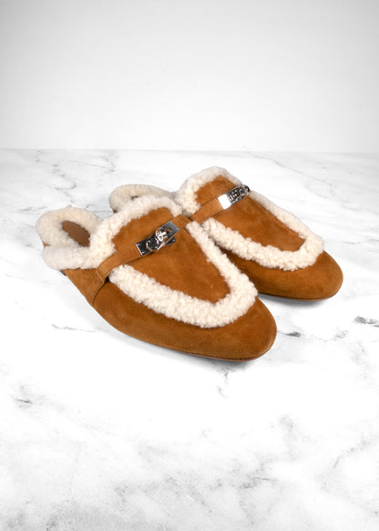 Hermès Oz Suede Mules