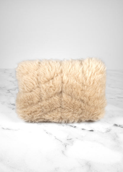 Saint Laurent 2021 Small LouLou Shearling Puffer Clutch