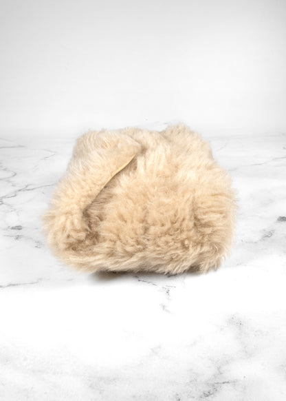 Saint Laurent 2021 Small LouLou Shearling Puffer Clutch
