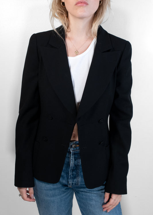 Chanel Black Single-Breasted Blazer