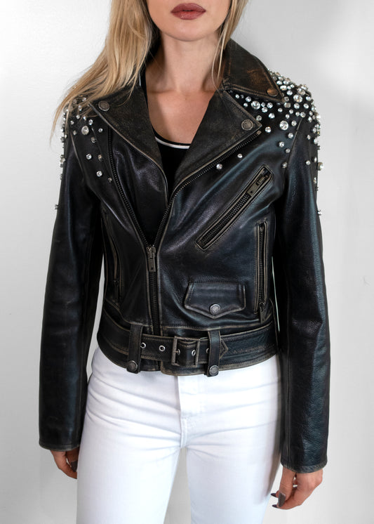 Golden Goose Leather Biker Jacket