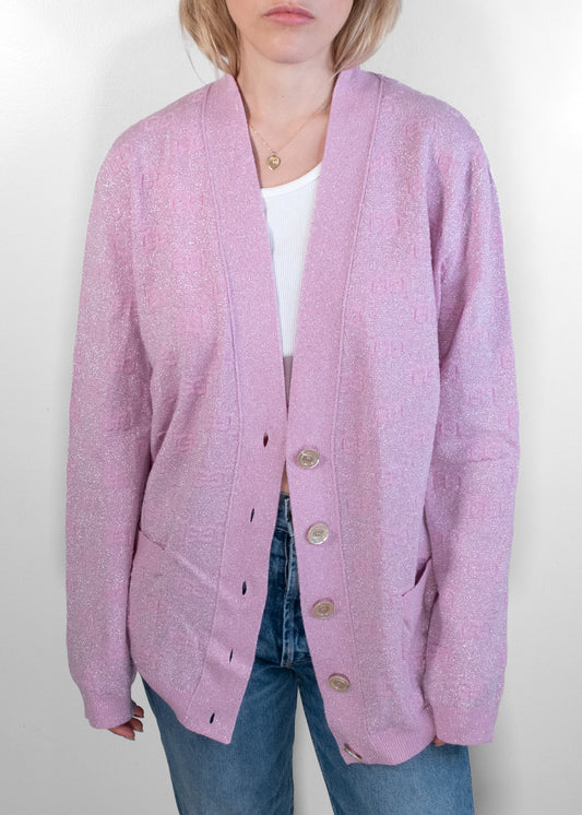 Gucci Pink Knit Cardigan Sweater