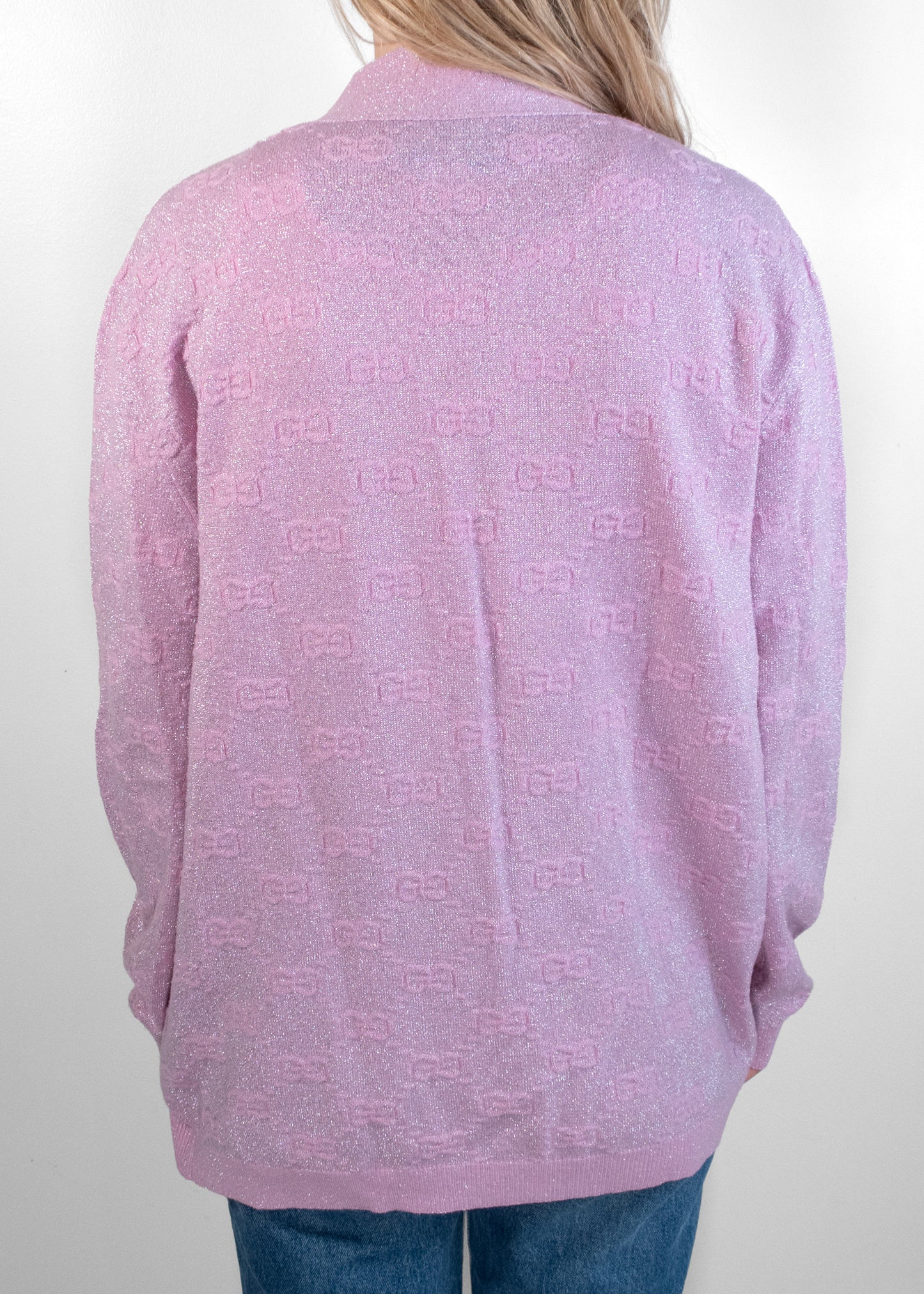 Gucci Pink Knit Cardigan Sweater
