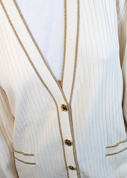 Gucci Incrocio GG Ribbed-Knit Cardigan