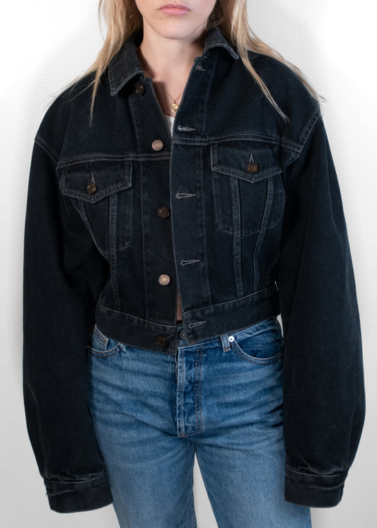 Saint Laurent Cropped Denim Jacket