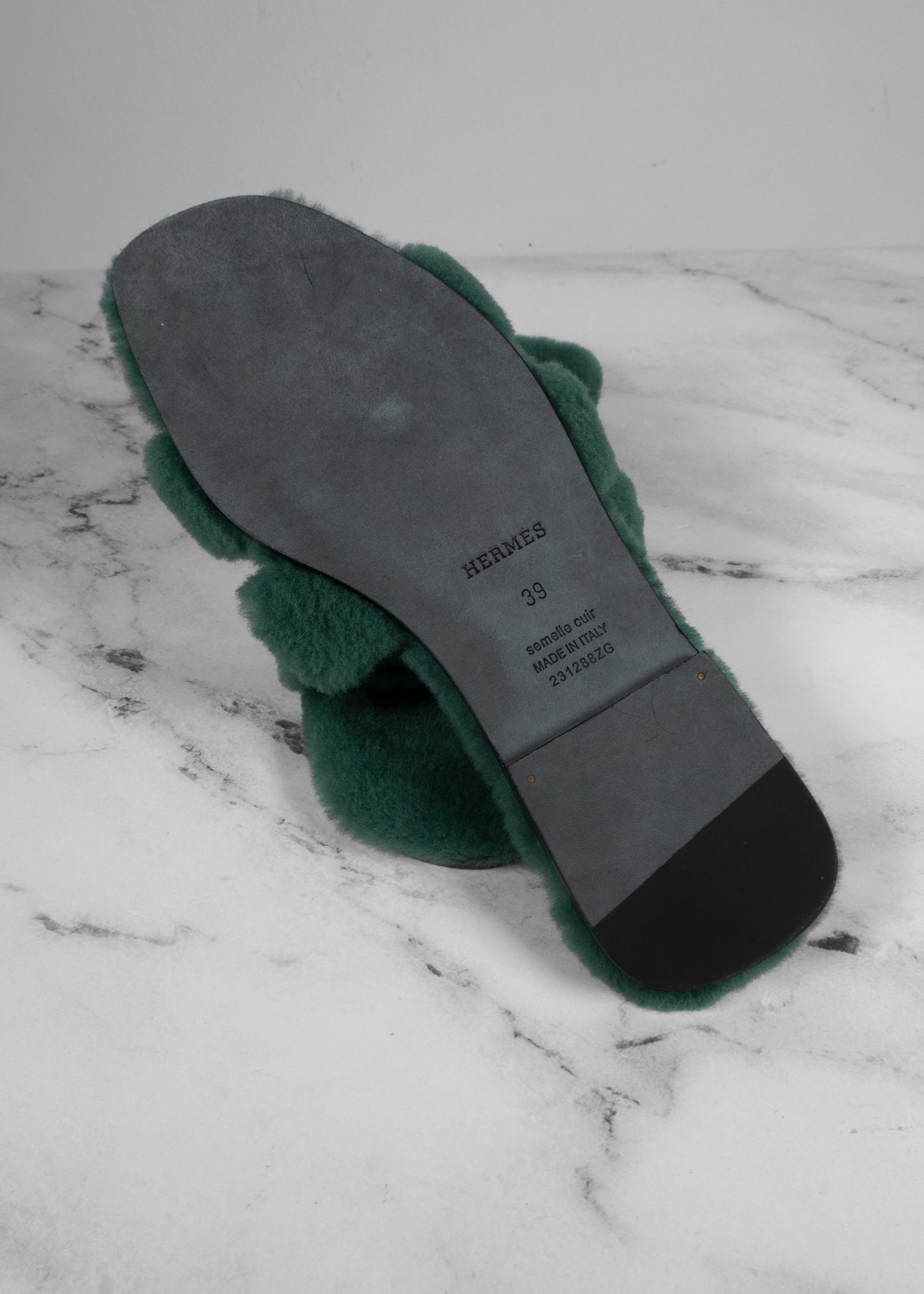 Hermès Woolskin Oran Sandals
