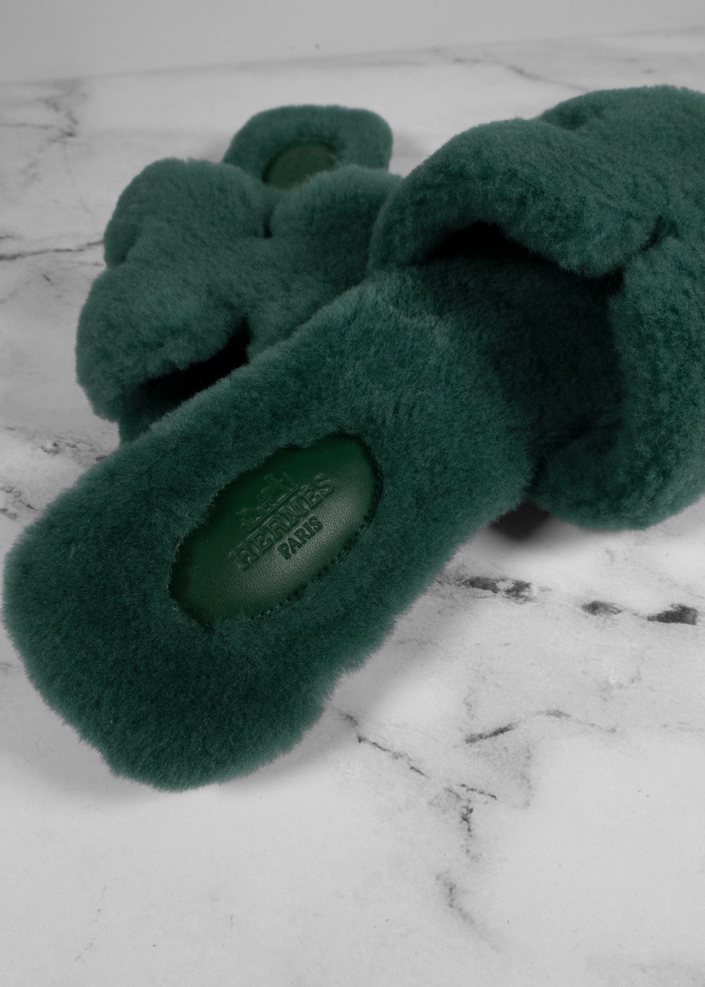 Hermès Woolskin Oran Sandals