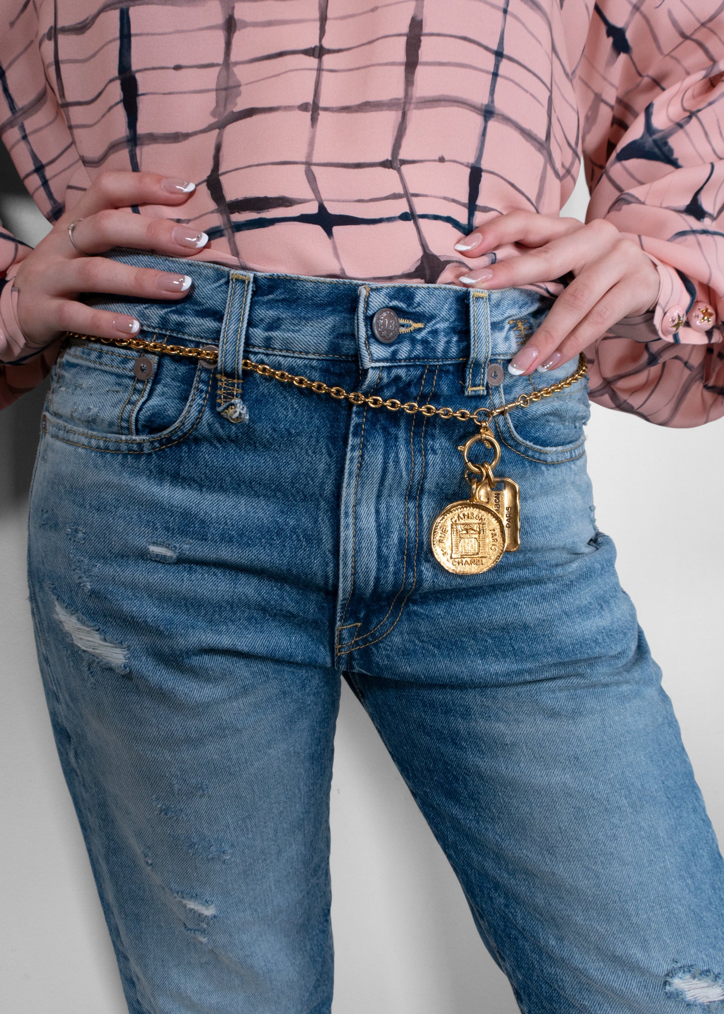 Chanel Vintage Gold Medallion Chain Necklace / Belt