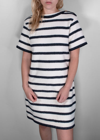 Christian Dior Striped Bouclé Knit Mini Dress