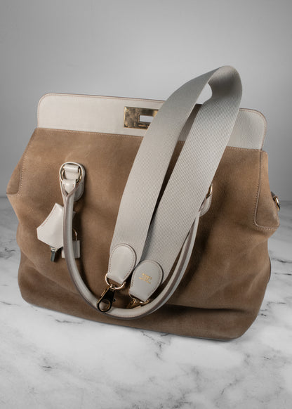 Hermès Toolbox Bag in Veau Grizzly and Evercolor Leather