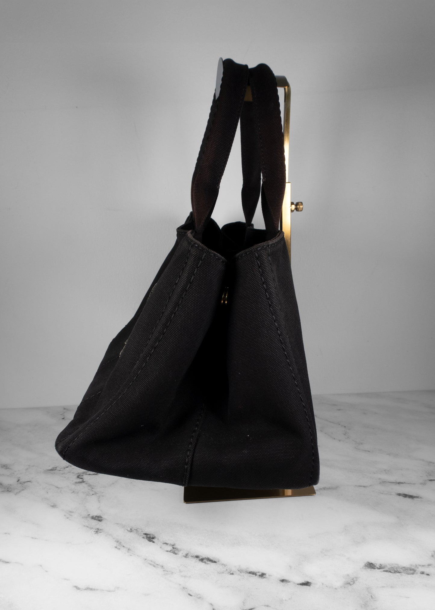 Prada Canapa Logo Tote Black