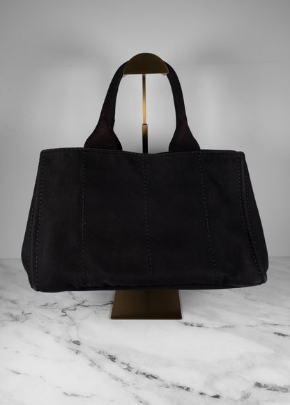 Prada Canapa Logo Tote Black