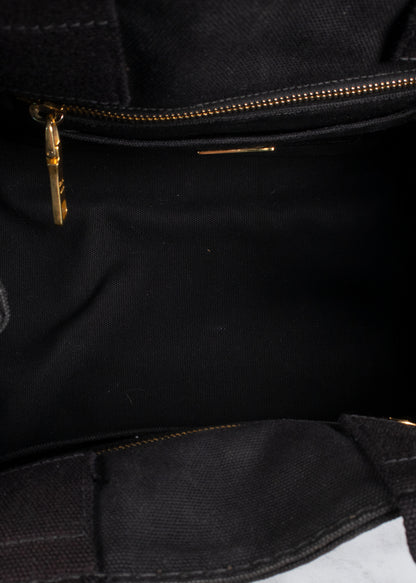 Prada Canapa Logo Tote Black