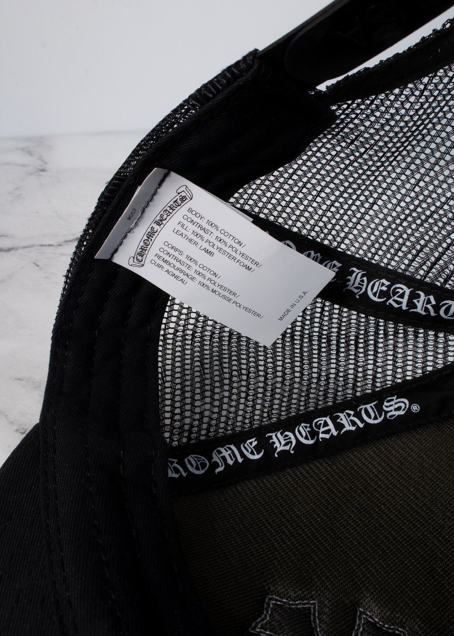 Chrome Hearts Triple Cross Leather Patch Hat
