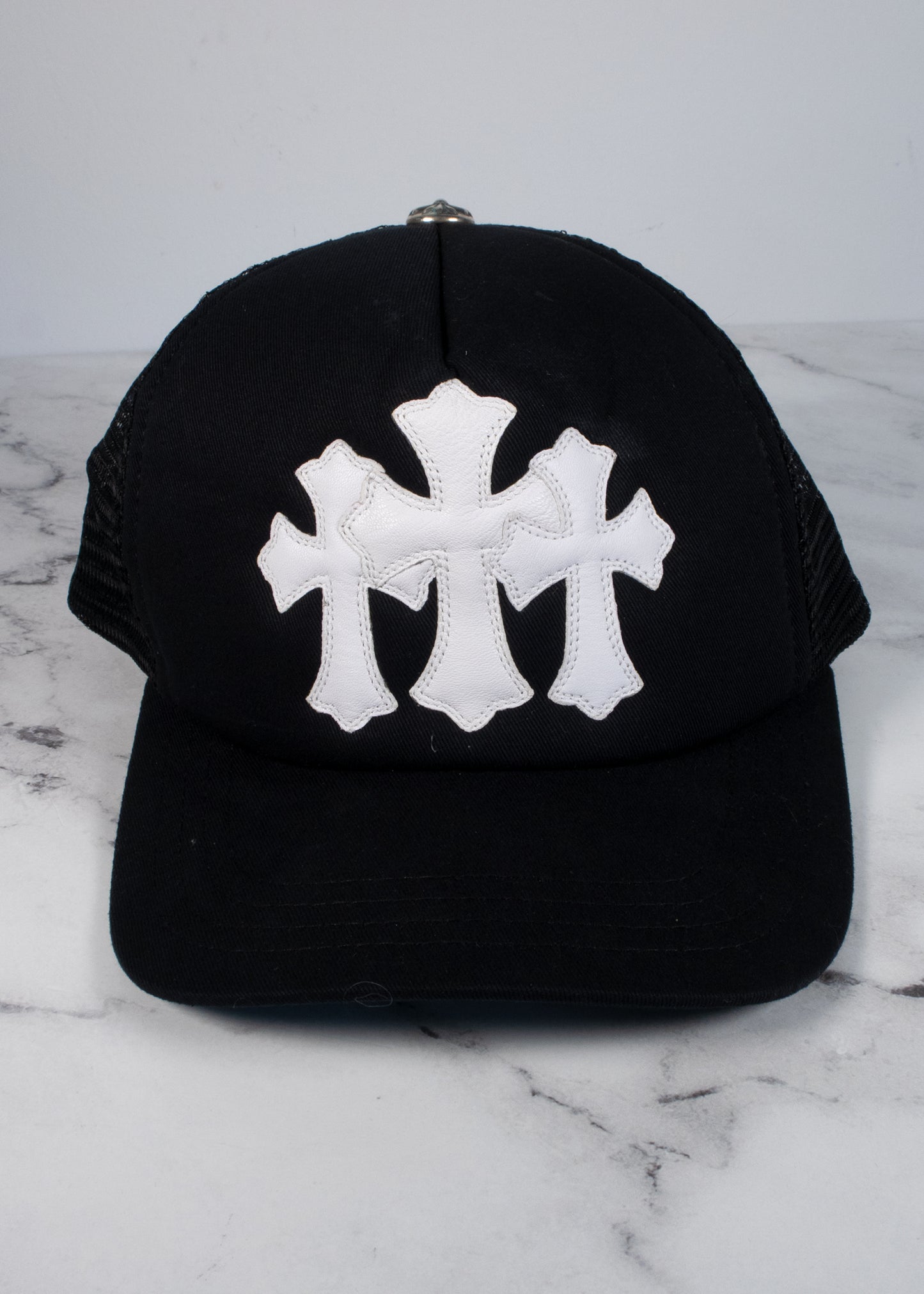 Chrome Hearts Triple Cross Leather Patch Hat