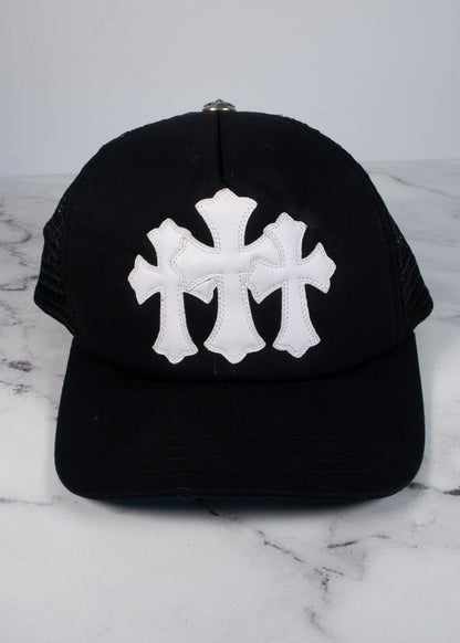 Chrome Hearts Triple Cross Leather Patch Hat