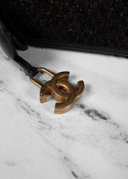 Chanel Tweed Quilted Medium CC Filigree Vanity Case