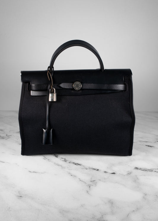 Hermès Military Toile Vache Hunter Herbag