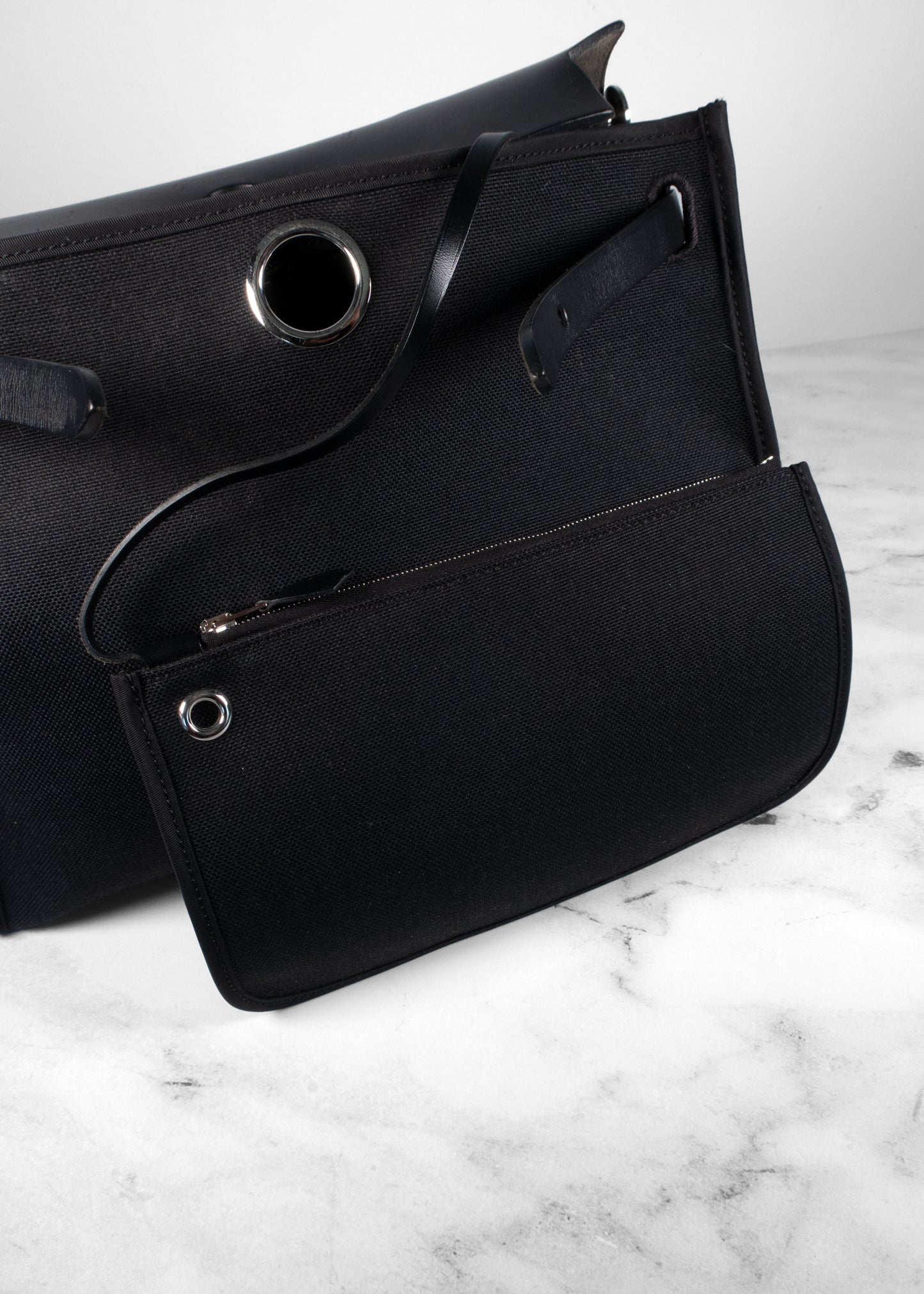 Hermès Military Toile Vache Hunter Herbag