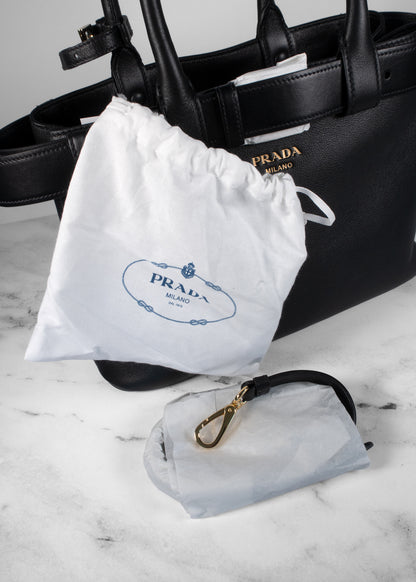 Prada Medium Soft Grain Bag w/ Belt