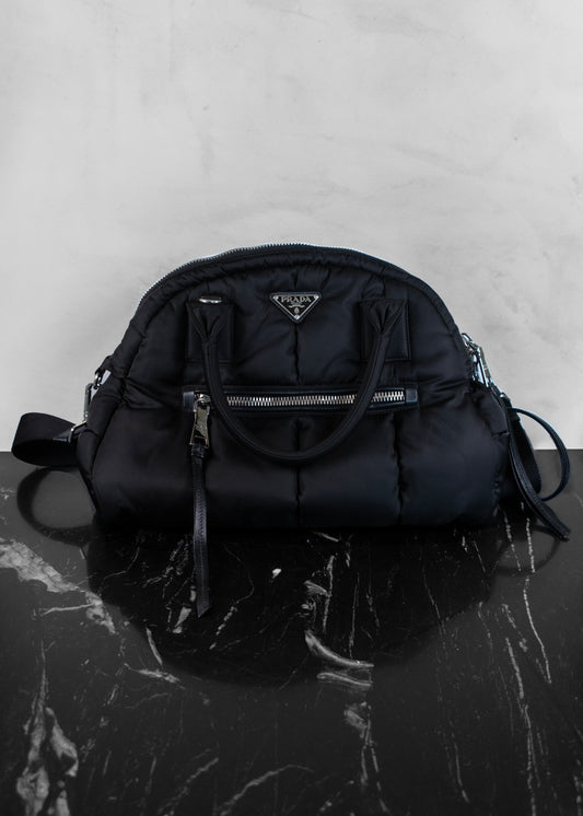 Prada Black Tessuto Bomber Bag