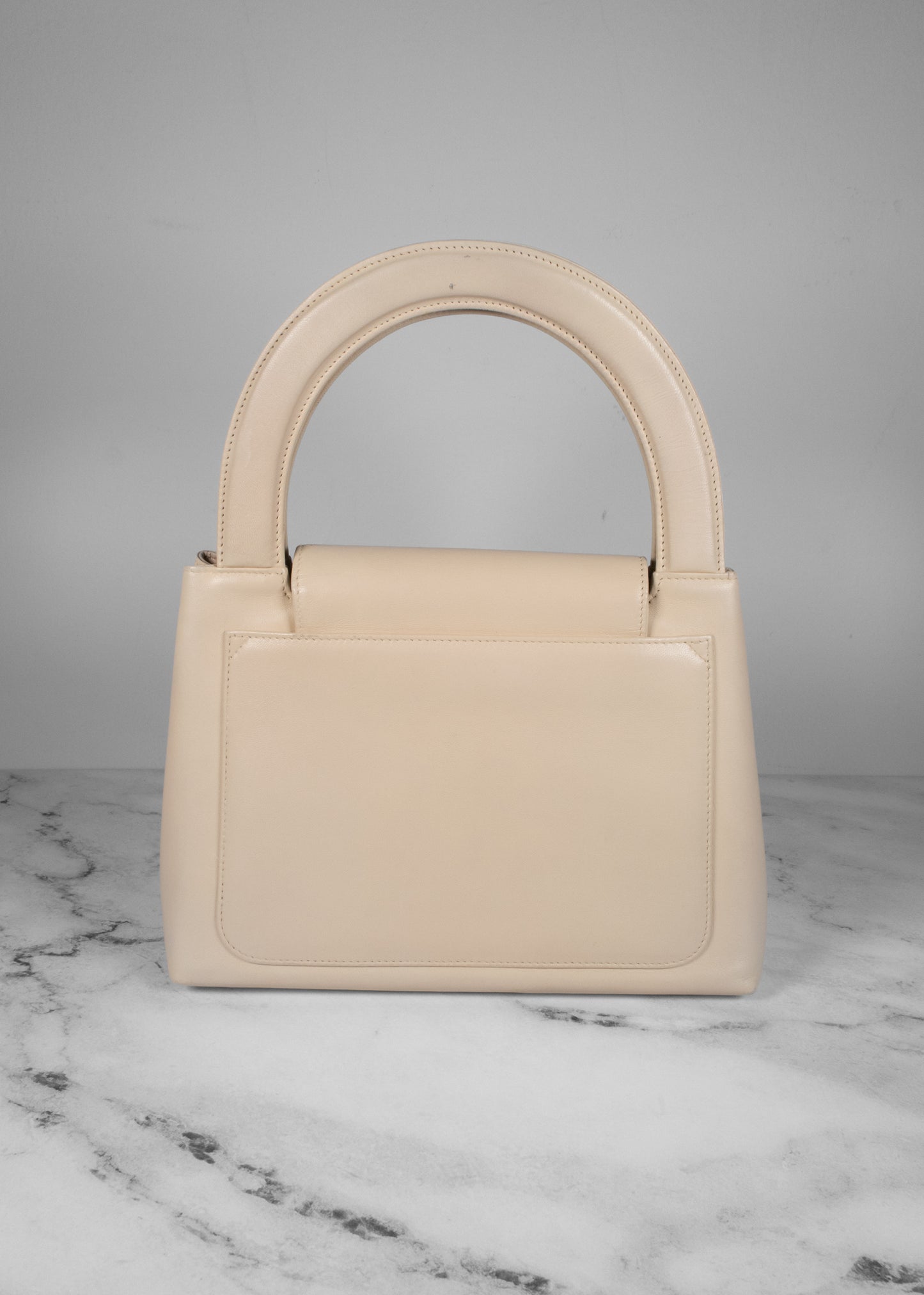 Chanel Beige Coco Kelly Leather Handbag