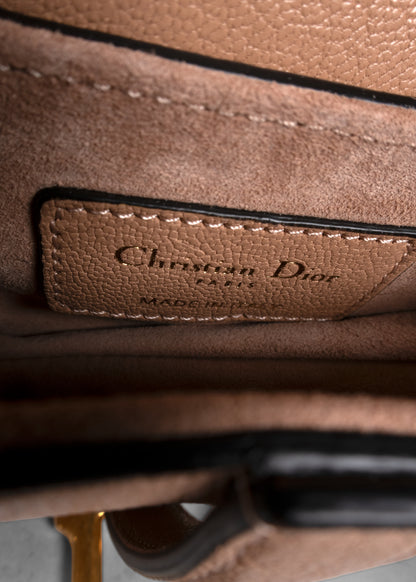 Saddle Bag with Strap Blush Grained Calfskin