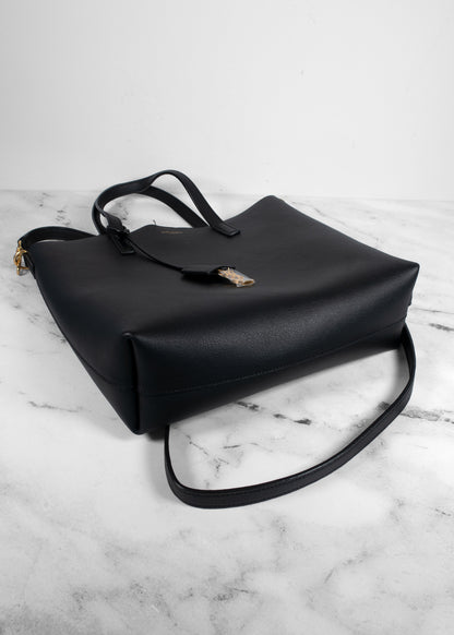 Saint Laurent Calfskin Toy Shopping Tote Black