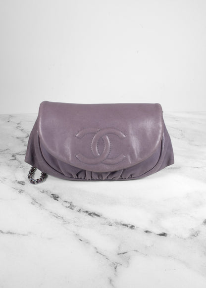 Chanel Lambskin Half Moon Wallet on Chain