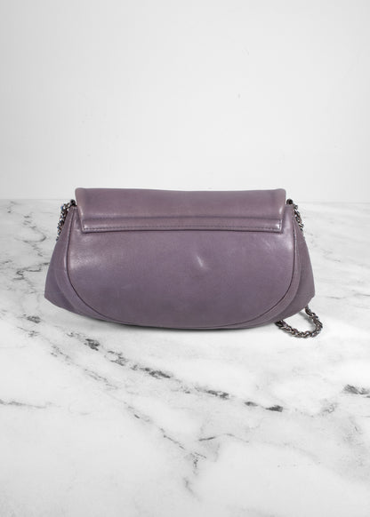 Chanel Lambskin Half Moon Wallet on Chain