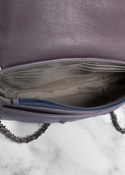 Chanel Lambskin Half Moon Wallet on Chain
