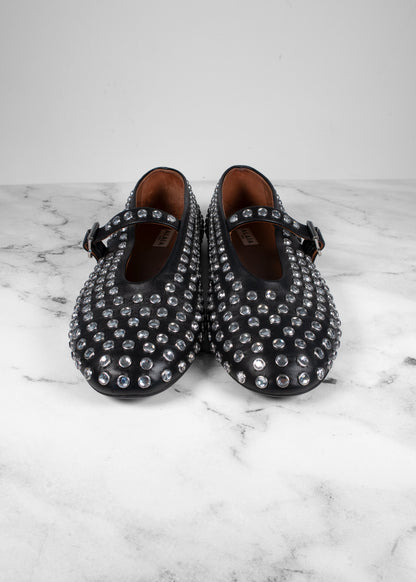 Alaïa Rhinestone Ballet Flats