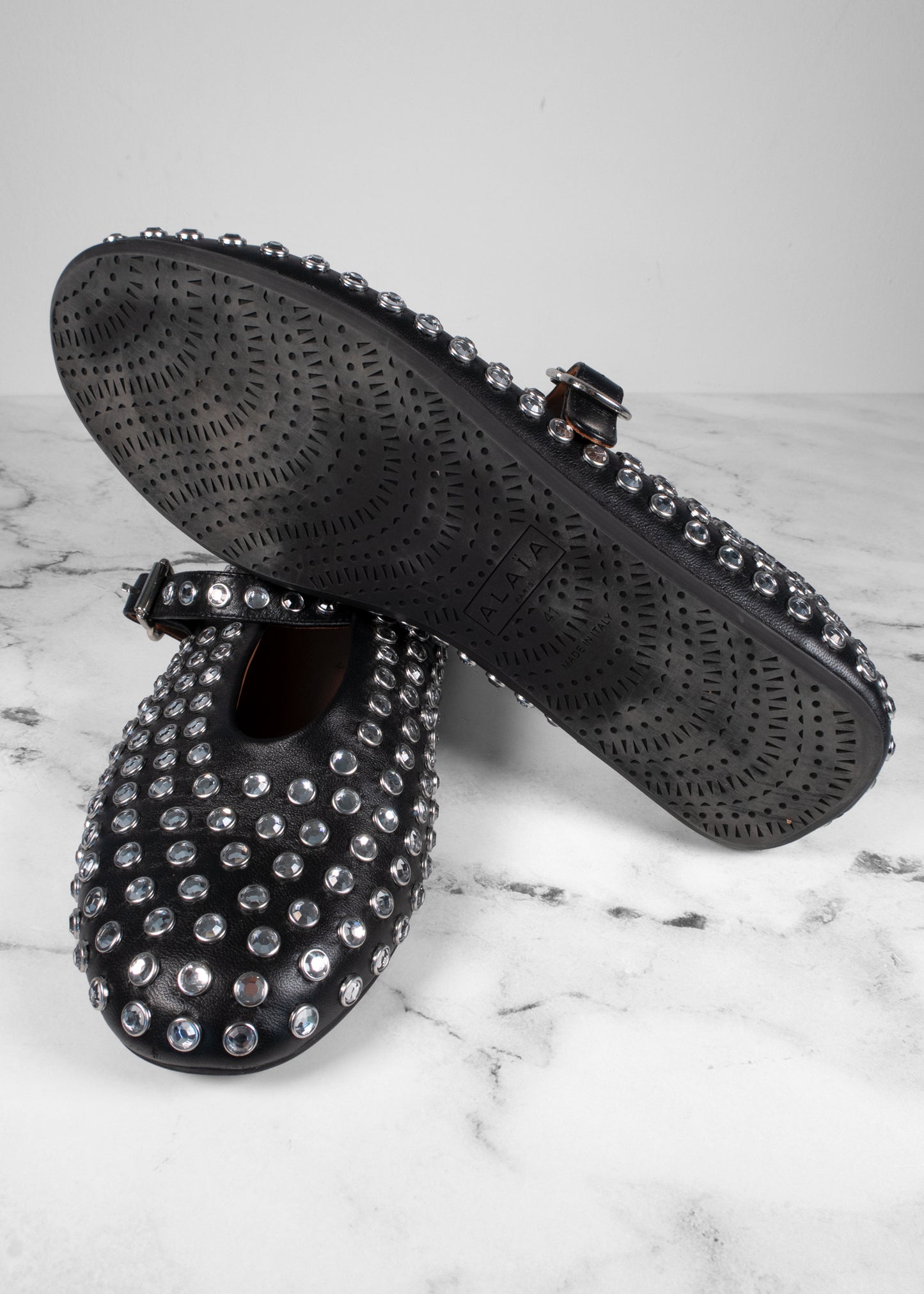 Alaïa Rhinestone Ballet Flats