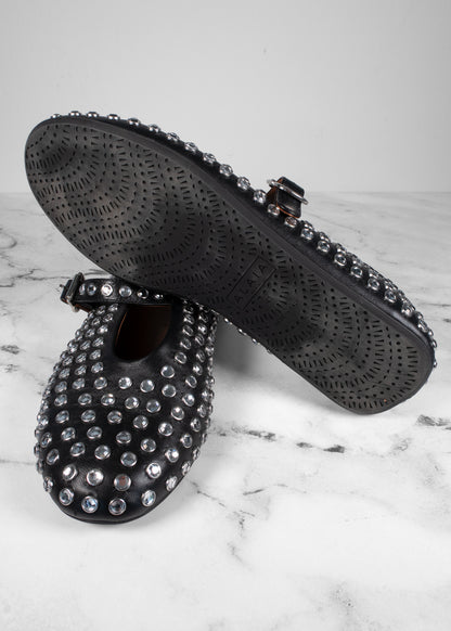 Alaïa Rhinestone Ballet Flats