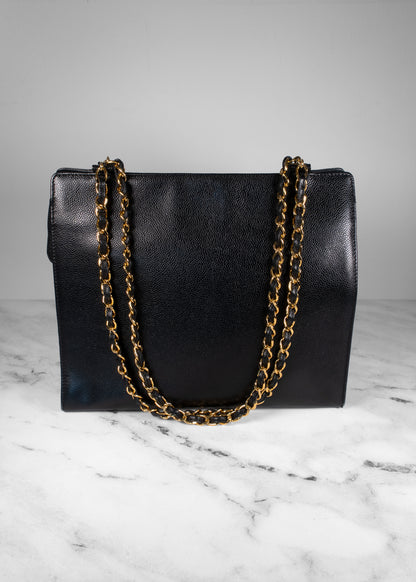 Chanel Caviar Leather Shoulder Tote