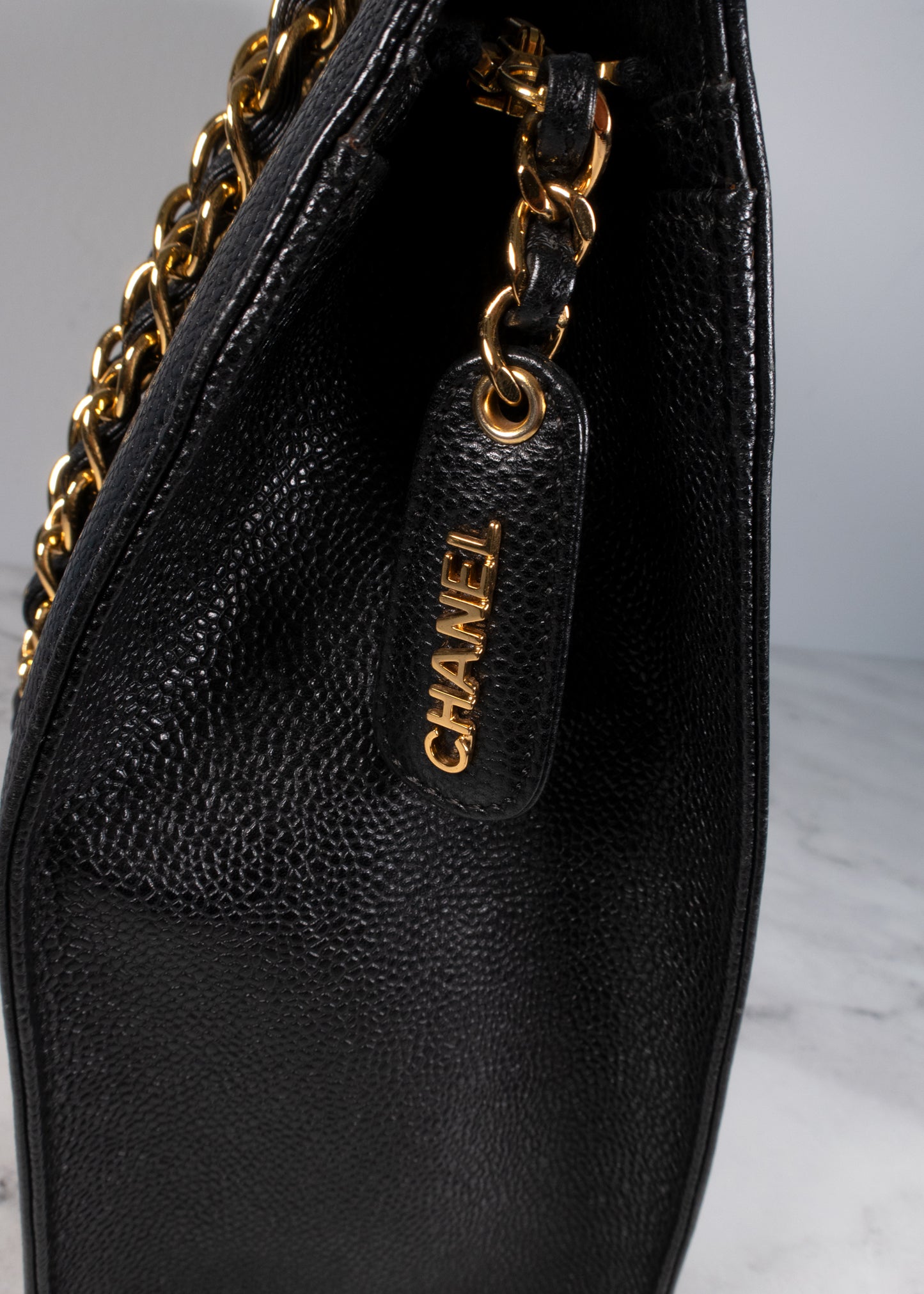 Chanel Caviar Leather Shoulder Tote